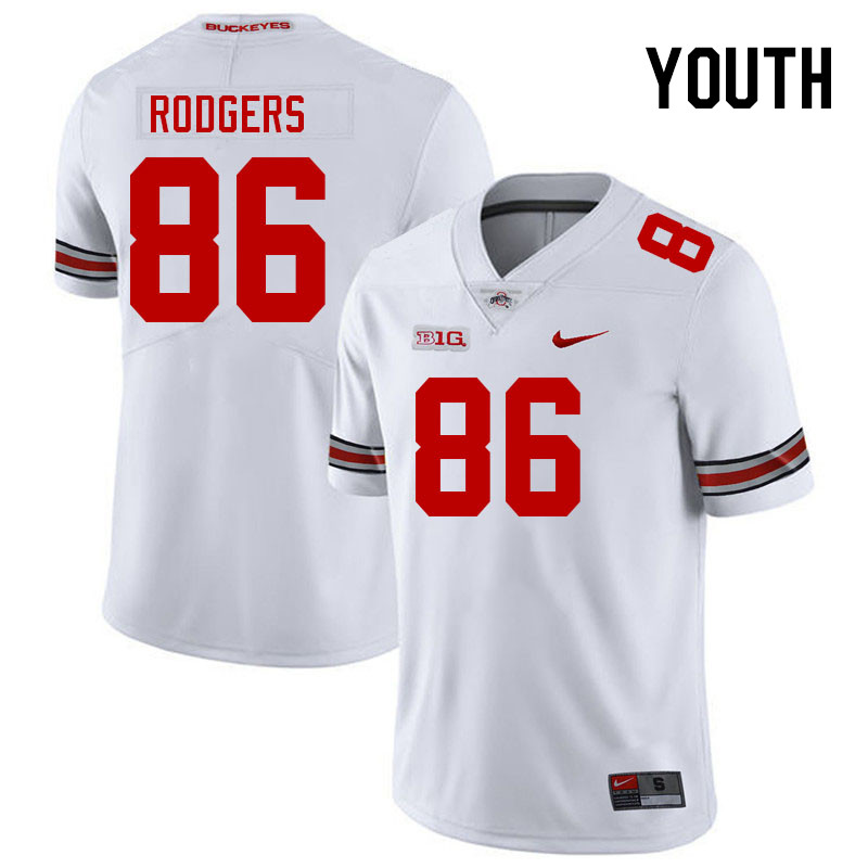 Youth #86 Bryson Rodgers Ohio State Buckeyes College Football Jerseys Stitched Sale-White